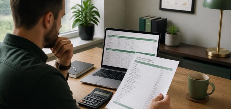 Limited company director reviewing salary and dividend figures for the 2026/27 tax year on a laptop