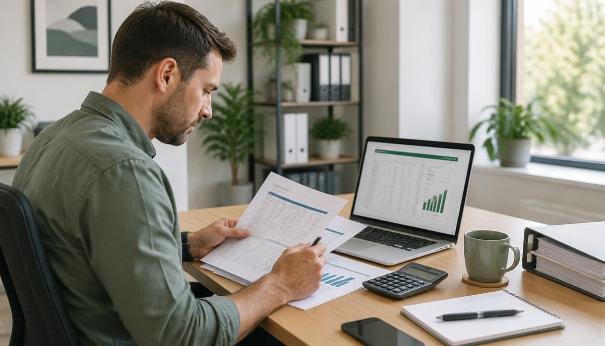 Limited company director in the UK reviewing company accounts and deciding whether to use an accountant