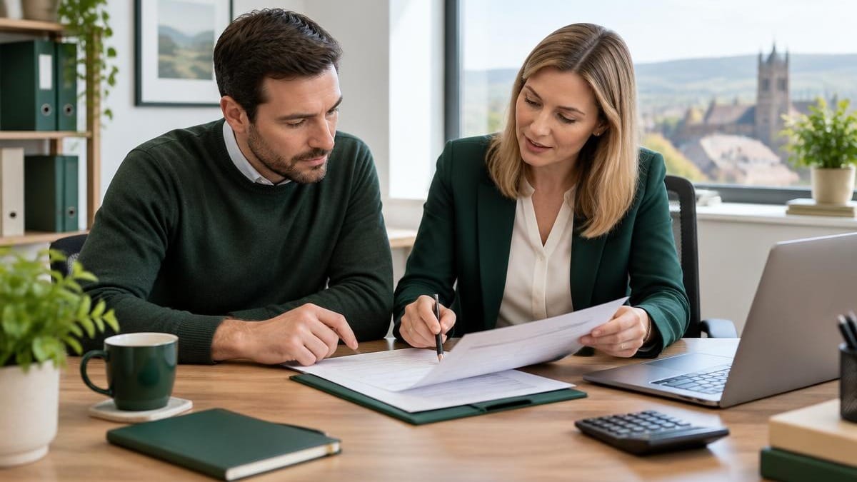 Business owner completing HMRC Form 64-8 with a UK accountant